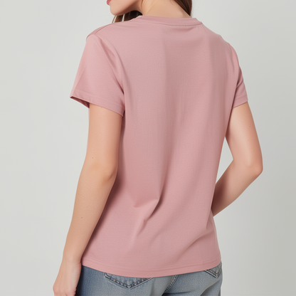 Heart Graphic Pink T-Shirt | Soft Breathable Casual Summer Tee
