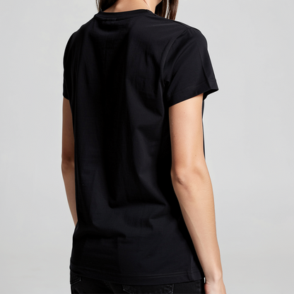 Women’s Black Graphic T-Shirt | Boho Floral Print Casual Loose Fit Summer Tee