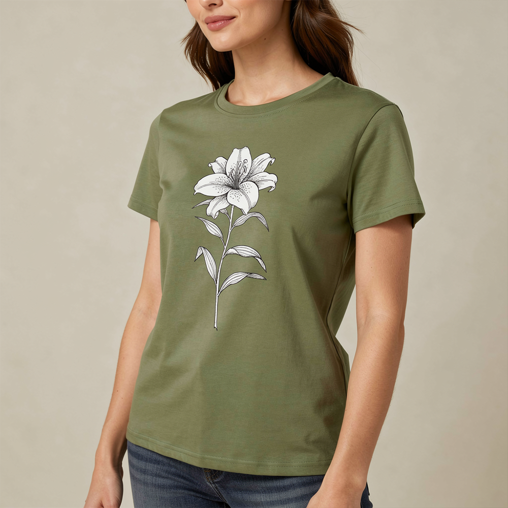 Summer Loose Fit Daisy Embroidered T-Shirt | Soft Breathable Everyday Essential
