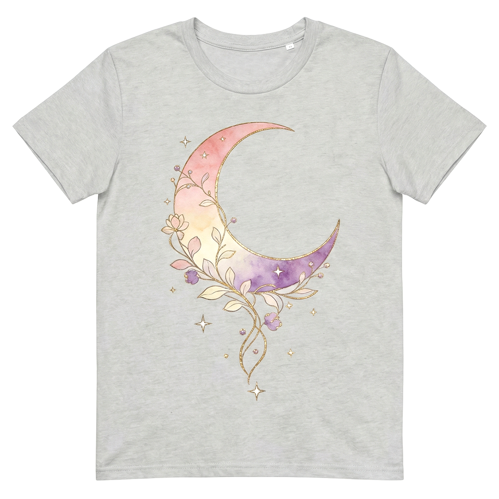 Moon Graphic T-Shirt | Dreamy Gradient Print Casual Summer Tee