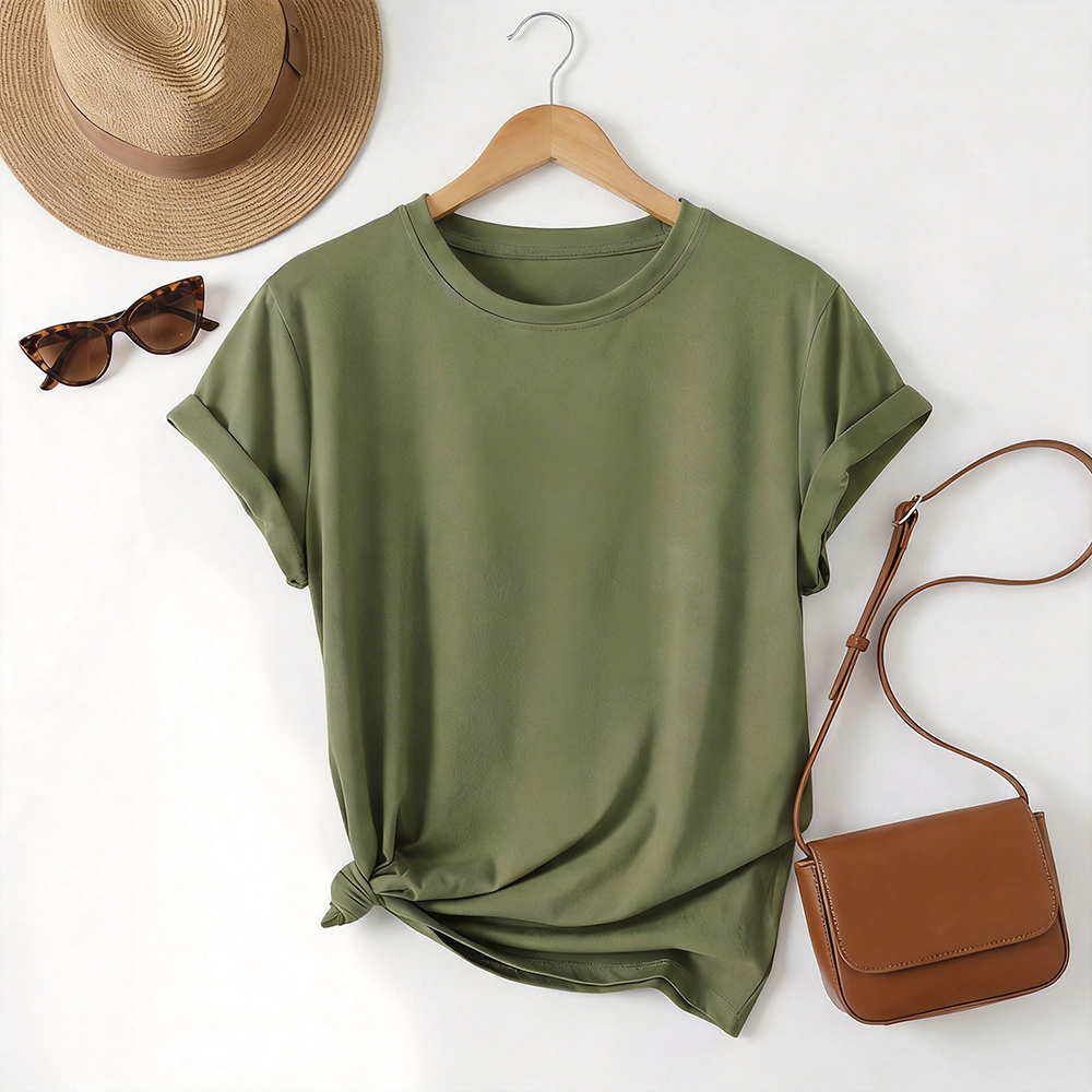 Summer Loose Fit Daisy Embroidered T-Shirt | Soft Breathable Everyday Essential